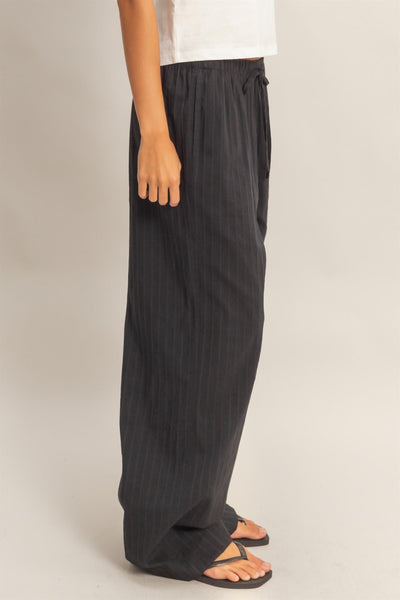 Pinstripe Drawstring Pants