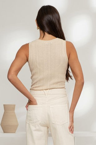 Sleeveless Sweater Top
