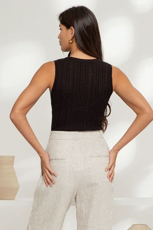 Sleeveless Sweater Top
