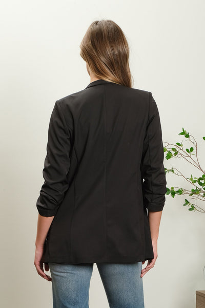 Collared 3/4 Sleeve Blazer