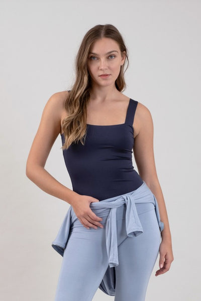 Solid Square Neck Knit Top