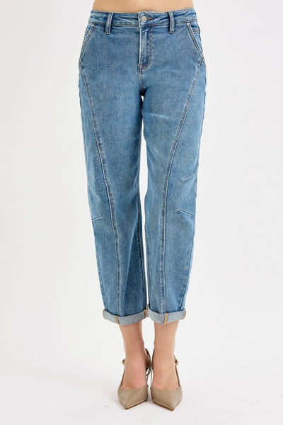 Slouchy Crop Barrel Jeans