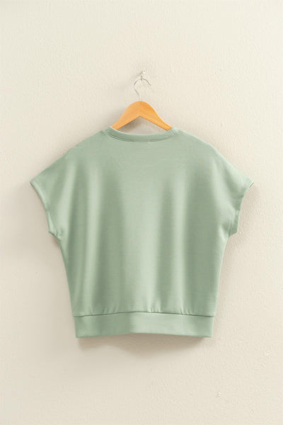 Crew Neck Dolman Top