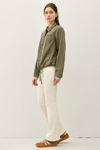 Collared Tencel Button Up