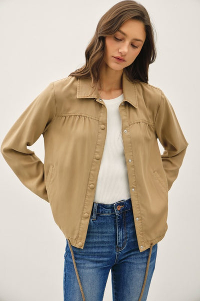 Collared Tencel Button Up