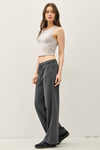 Acid Wash Wide Leg Pant