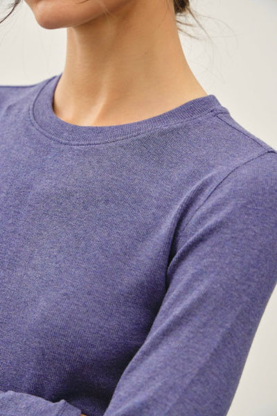 Ribbed Crewneck Basic Top