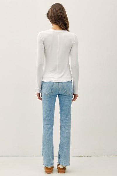 Ribbed Crewneck Basic Top