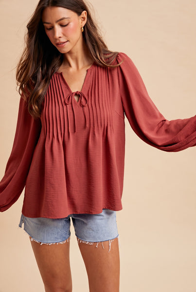 Pintuck Blouse