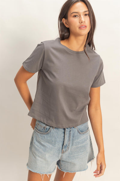 Cotton Crew Neck Tee