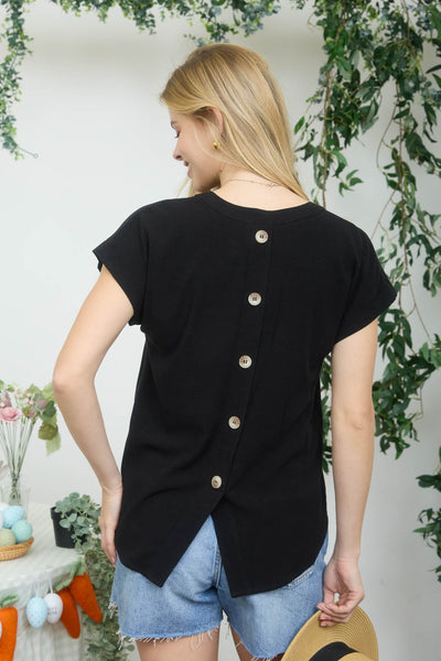 Back Button Short Sleeve