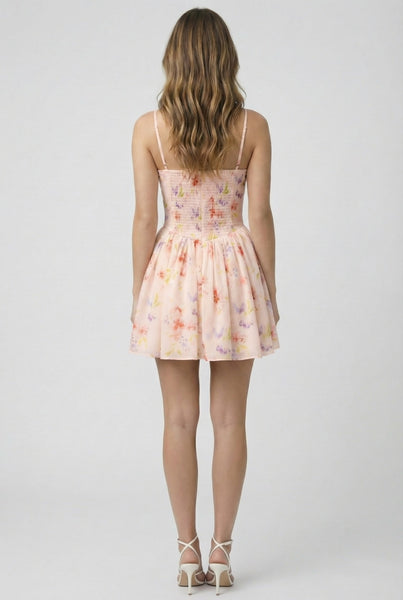Pastel Floral Mini Dress
