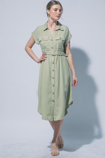 Chambray Button Down Dress