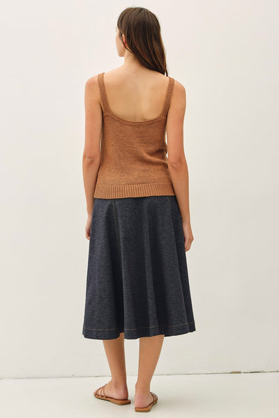 Stitched Midi Skirt