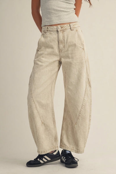 Relaxed Utility Barrel Pants