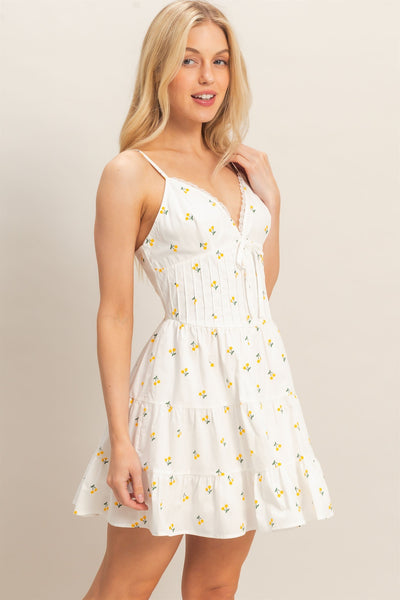 Bodice Tiered Mini Dress