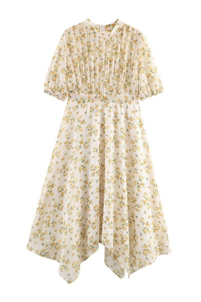 Floral Asymmetrical Maxi Dress