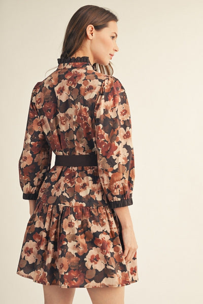 Ruffle Detail Mini Dress