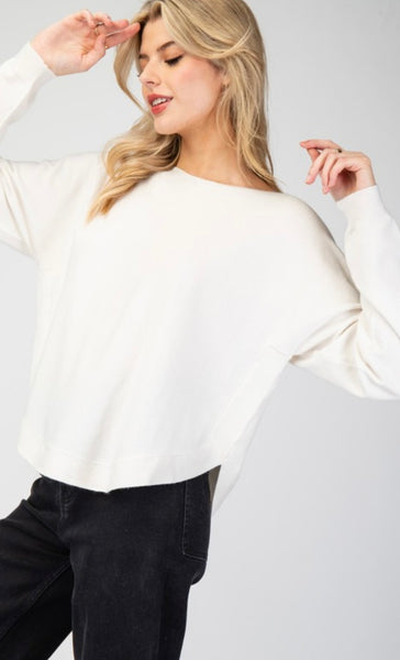 Solid Long Sleeve Sweater Top