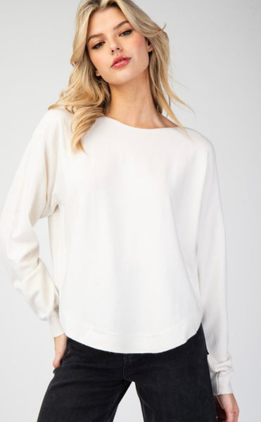 Solid Long Sleeve Sweater Top