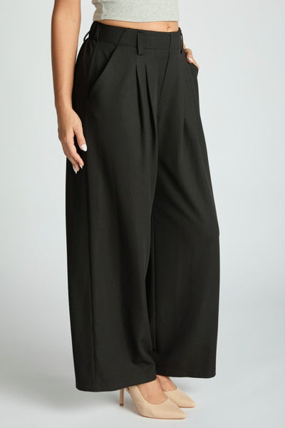 Wide Leg Waffle Trousers