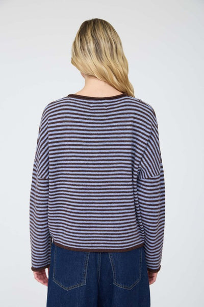 Stripe Button Down Cardigan