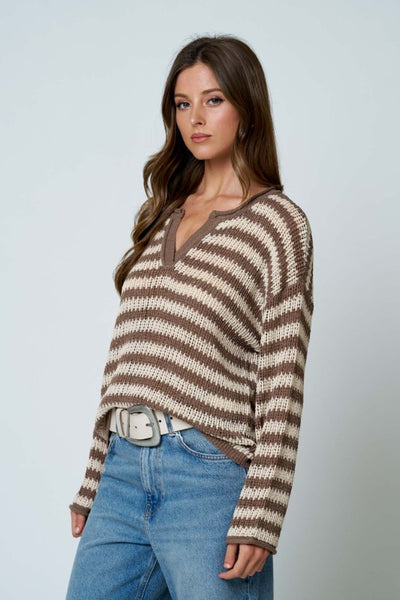 Stripe Sheer Sweater