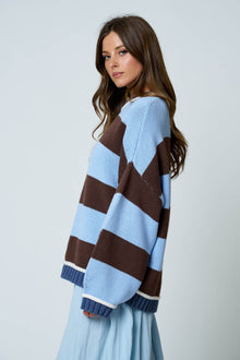 Oversized Stripe Crew Neck