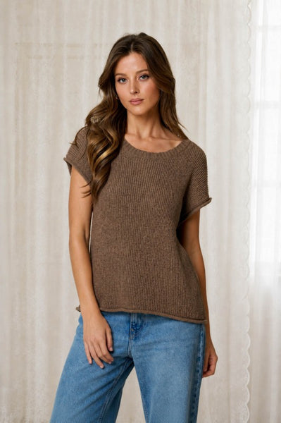 Crew Neck Knit Sweater Top