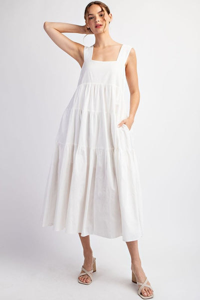 Sleeveless Tiered Midi Dress