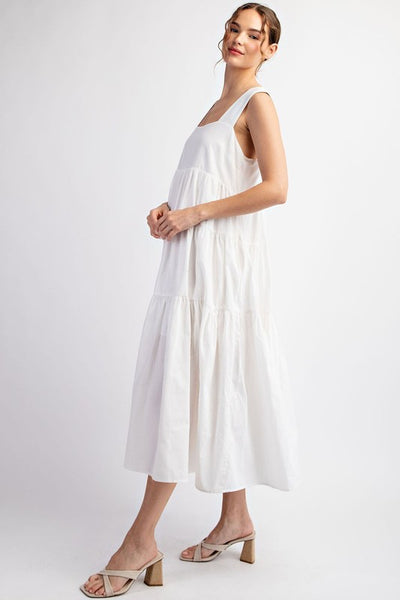 Sleeveless Tiered Midi Dress