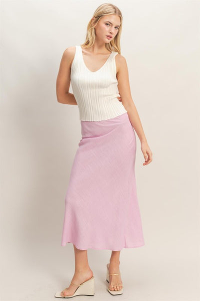 Ribbed V Neck Tank Top