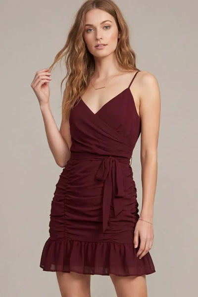 Sleeveless Woven Rouched Dress