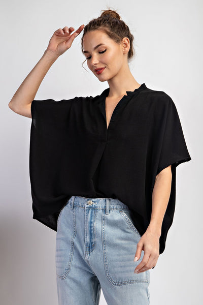 Solid Short Sleeve Top