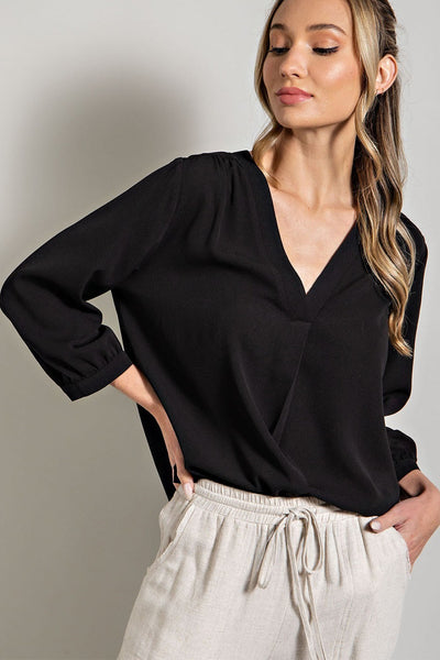 V Neck Blouse Top
