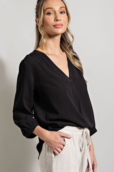 V Neck Blouse Top