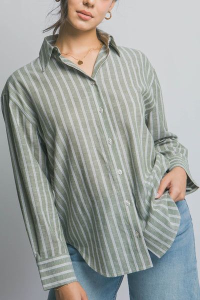 Button Down Stripe Shirt