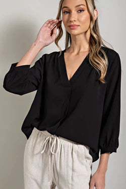 V Neck Blouse Top