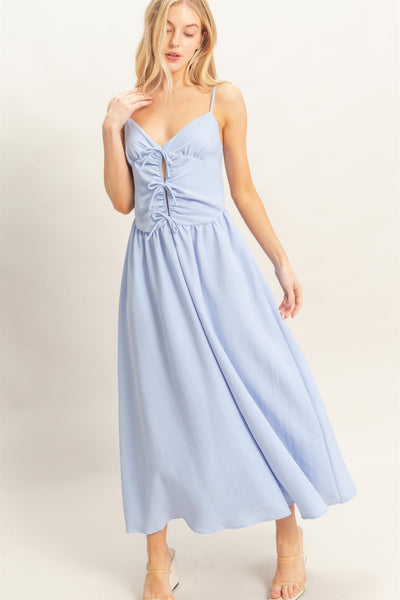 Keyhole Ruched Dress