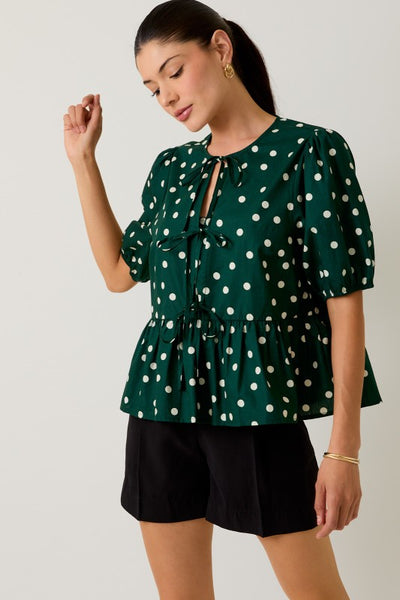 Puff Half Sleeve Blouse