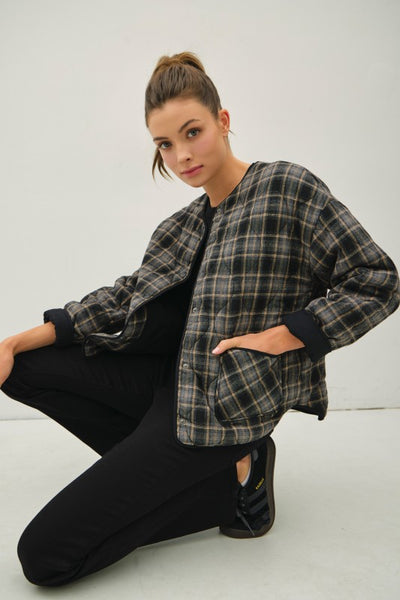 Quilted Plaid Jacket