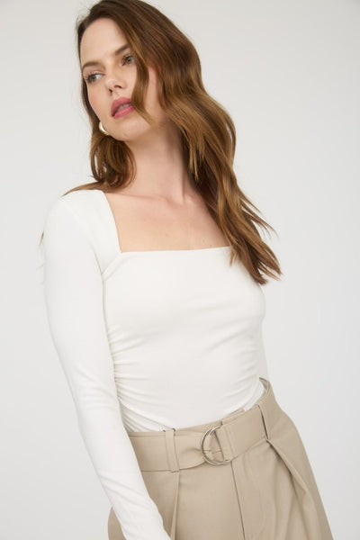 Square Neck Ruched Top