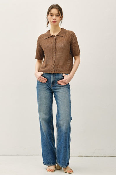 Scalloped Sweater Top