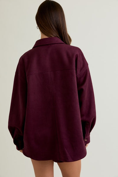 Collared Suede Shacket