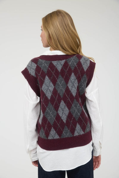 Argyle Knit Vest