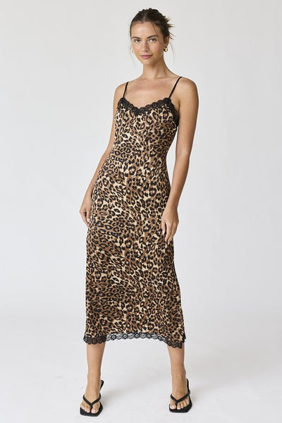 Amelia Leopard Slip Dress