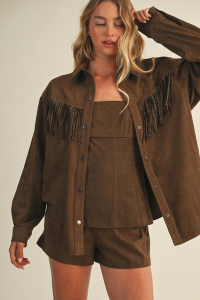 Studded Fringed Jacket