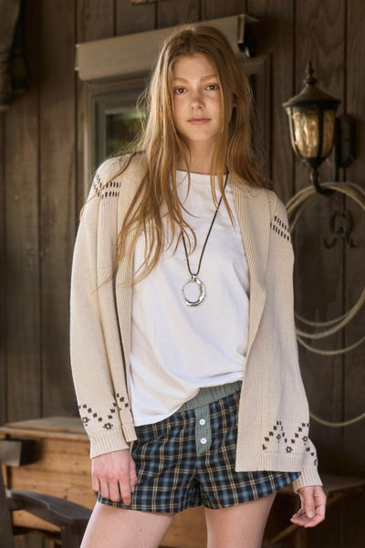 Horse Shawl Knit Cardigan