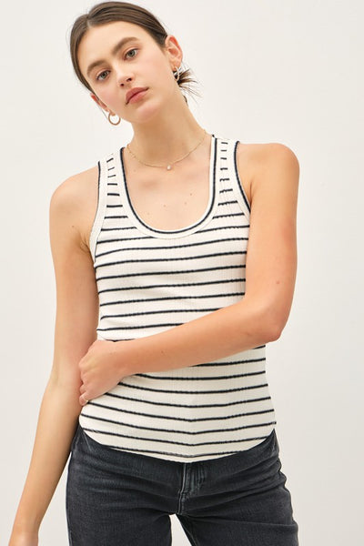 Striped Ribbed Tank Top