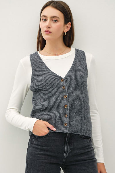 Ribbed Sweater Vest